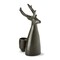 Large Black Aluminum Reindeer Taper Candle Holder Christmas Decor 6 in H x 3 in L x 2.75 in W